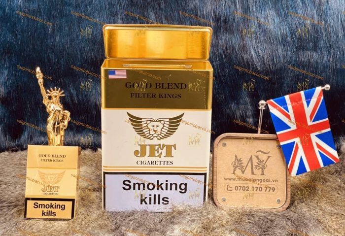 Thuốc lá Jet Gold - Jet vàng hộp thiếc