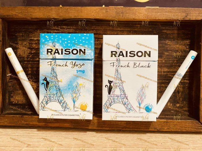 Thuốc Lá Raison French Black (Nho + Bạc Hà) + Raison French YoYo ( Vị Sữa Chua) 6