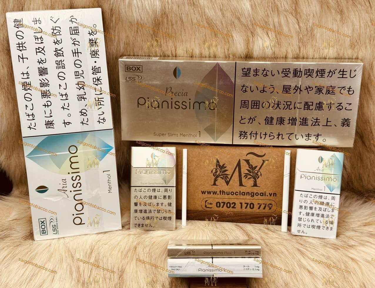 Thuốc Lá PIANISSIMO ARIA MENTHOL 1mg và PIANISSIMO PRECIA MENTHOL 1mg