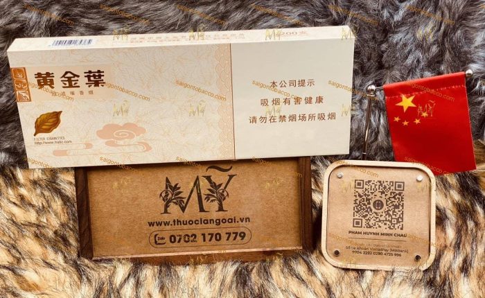 Thuốc lá Trung Quốc GOLDENLEAF ( Điếu Nhỏ- Hộp Gỗ Phiên Bản Vip)