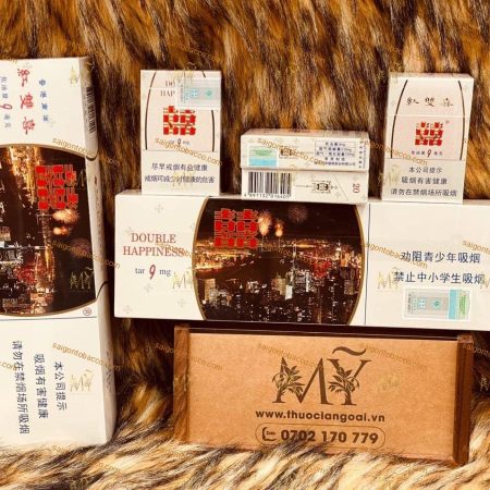 Hình ảnh thứ hai củaThuốc lá Hồng Kông Double Happiness 9mg (Song Hỷ Trắng Hàng Có Tem)