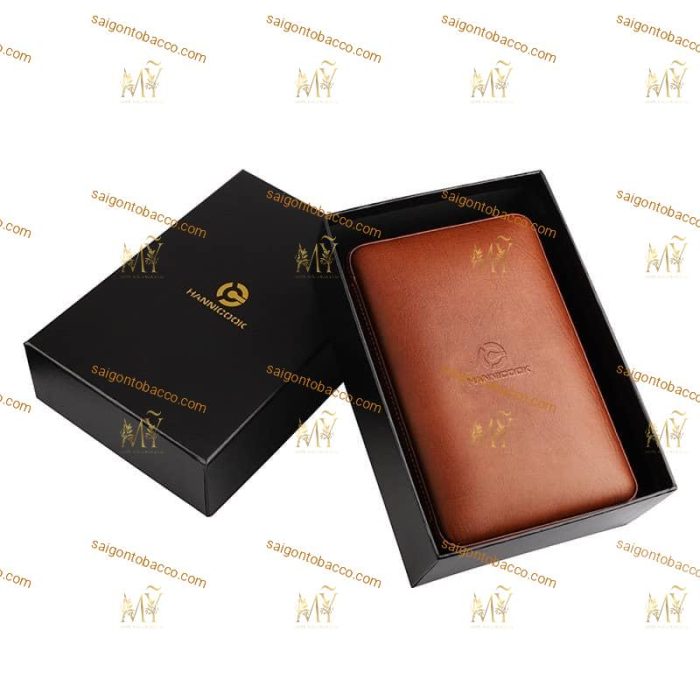 Bao da cao cấp Cigar Mini 4 điếu - Bao đựng Cigar Humidor ( Ruột Gỗ Tuyết Tùng) - Hình ảnh 2