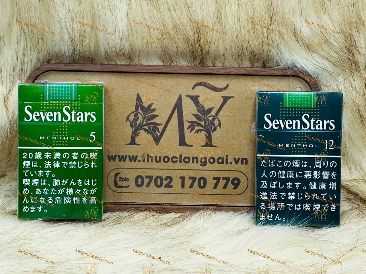 Thuốc lá SEVEN STARS Menthol 5 + SEVEN STARS Menthol 8 + SEVEN STARS Menthol 12 ( Xách tay Nội Địa Nhật Bản)