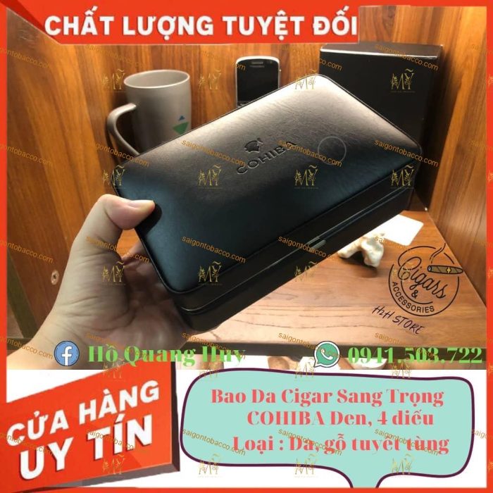 Humidor Bao da cigar 4 điếu - Sang trọng, lịch sự - Hình ảnh 5