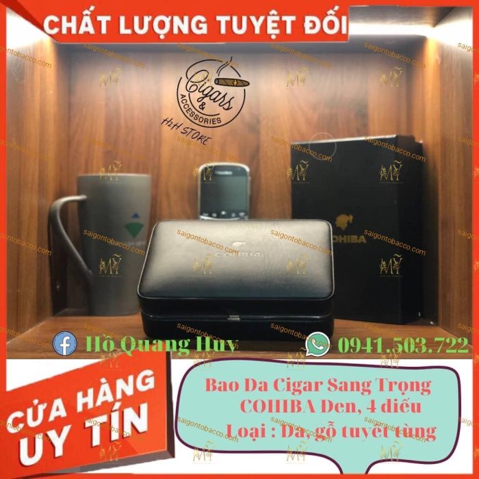 Humidor Bao da cigar 4 điếu - Sang trọng, lịch sự - Hình ảnh 7