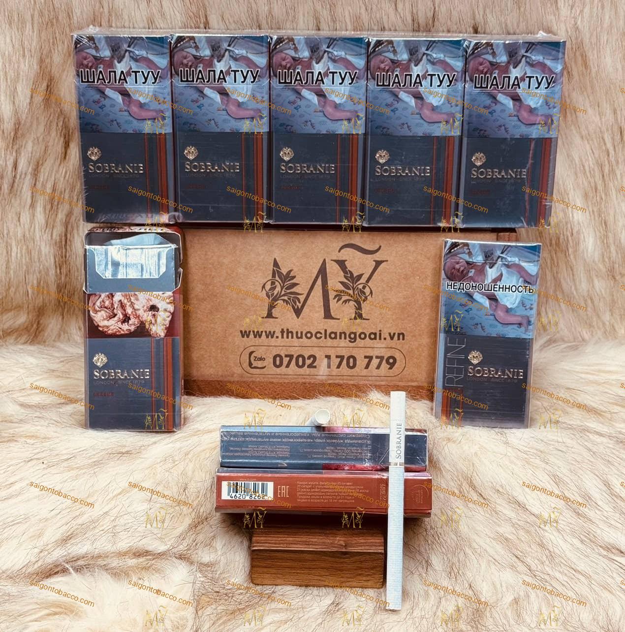 Thuốc Lá Chrome Sobranie - Xách tay Liên bang Nga