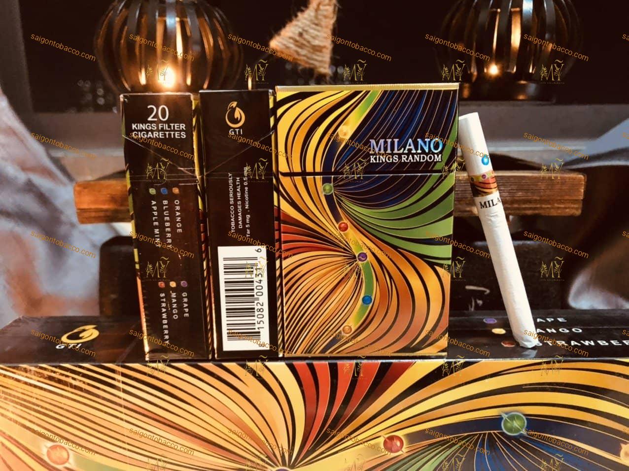 Thuốc Lá Bấm Milano Kings Random ( Bấm 5 Vị )