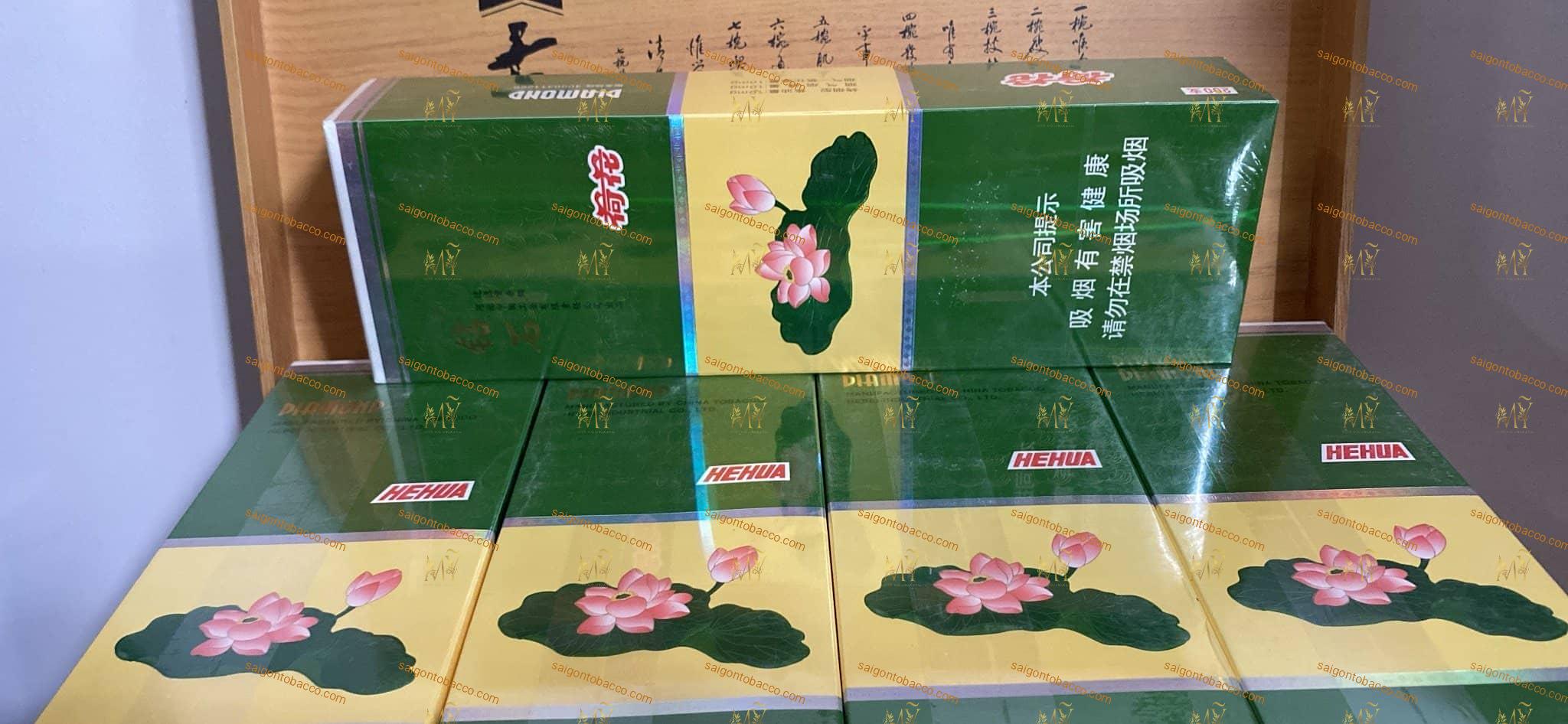 Thuốc Lá Trung Quốc HEHUA (Sen Xanh Điếu To) Hàng Bao Chuẩn 1 Thuốc Lá Trung Quốc HEHUA (Sen Xanh) Điếu To) Hàng Bao Chuẩn