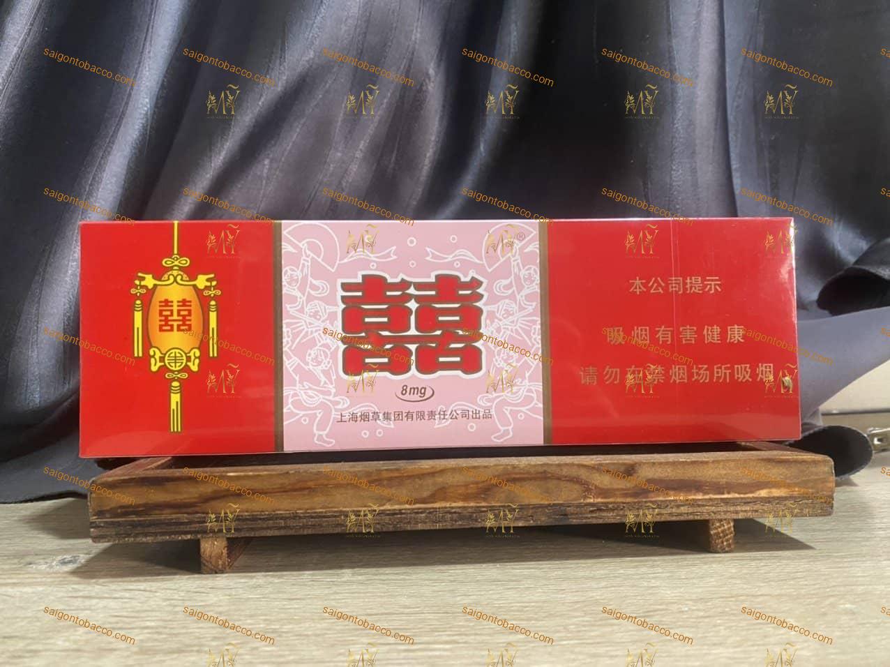 Thuốc lá Double Happiness 8mg (Song Hỷ Đỏ Hàng Có Tem)