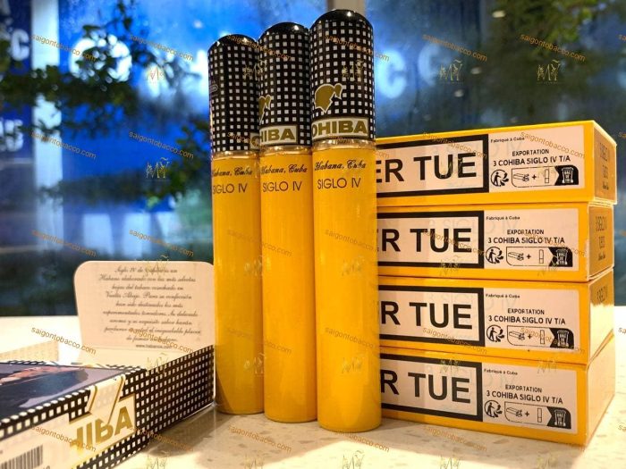 Xì Gà COHIBA SIGLO IV TUBOS – 3 ĐIẾU (Xách tay Pháp) - Hình ảnh 2