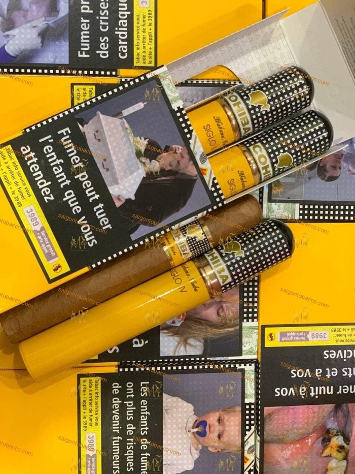 Xì Gà COHIBA SIGLO IV TUBOS – 3 ĐIẾU (Xách tay Pháp)