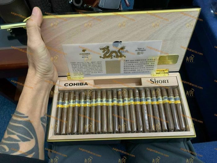 CIGAR COHIBA SHORT 88 YEAR OF THE DRAGON - XÌ GÀ CUBA CHÍNH HÃNG 88 ĐIẾU - Hình ảnh 4