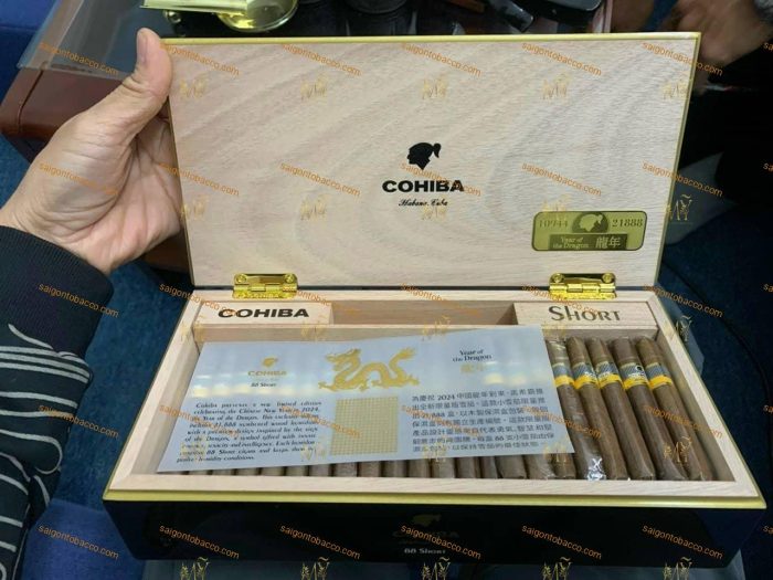 CIGAR COHIBA SHORT 88 YEAR OF THE DRAGON - XÌ GÀ CUBA CHÍNH HÃNG 88 ĐIẾU - Hình ảnh 3