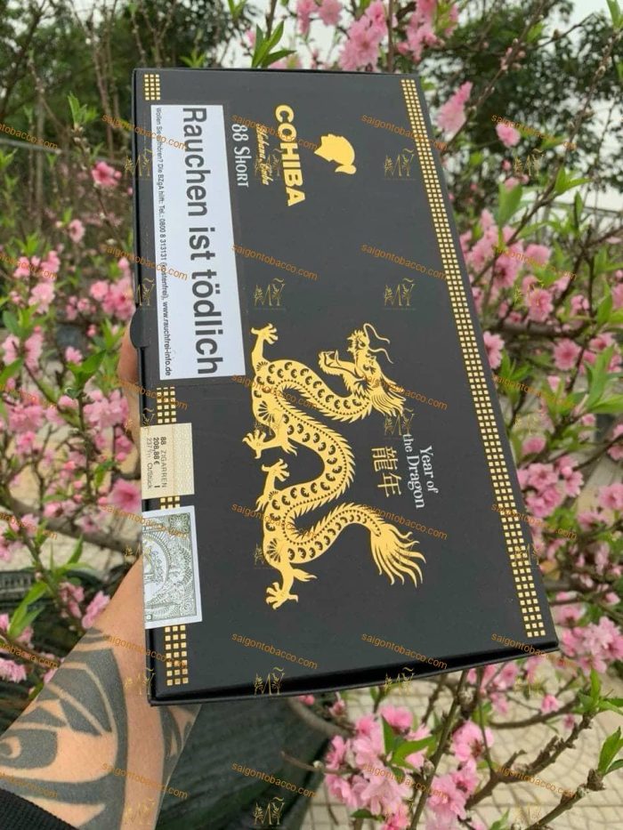 CIGAR COHIBA SHORT 88 YEAR OF THE DRAGON - XÌ GÀ CUBA CHÍNH HÃNG 88 ĐIẾU - Hình ảnh 5