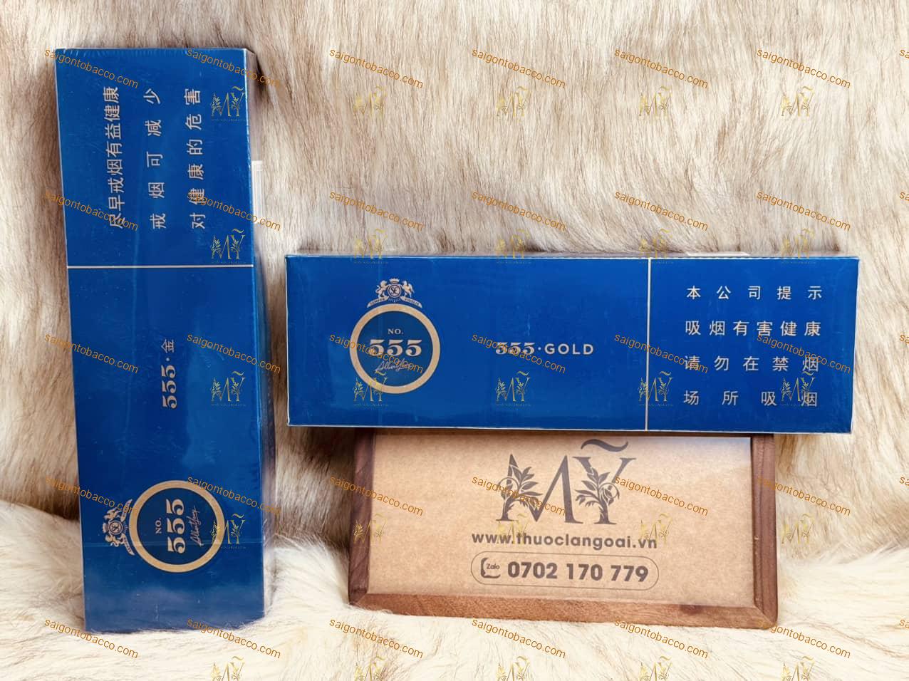 Thuốc lá  555 Gold (Miễn thuế TQ có tem miễn thuế)