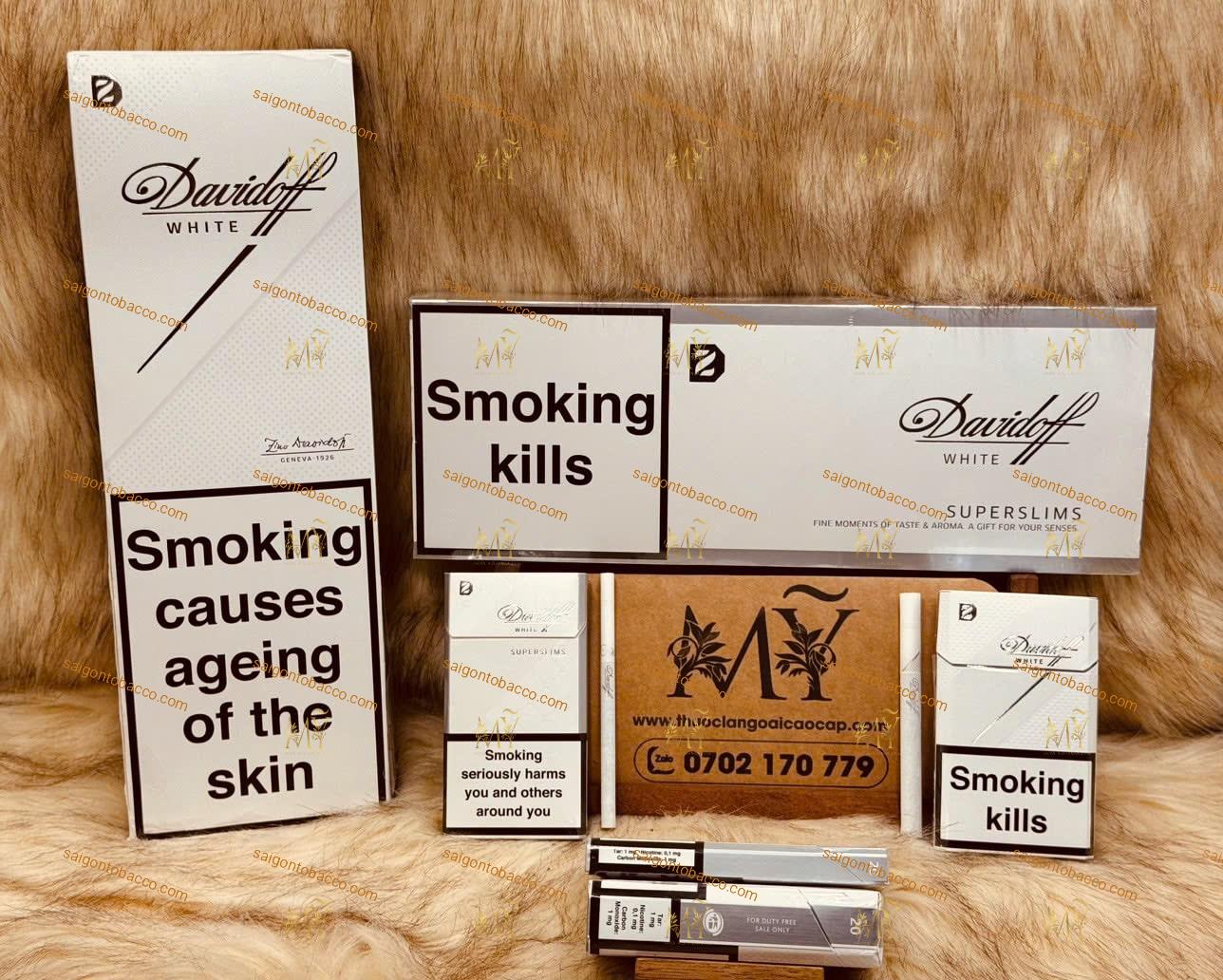 Thuốc lá Davidoff White Superslim và Davidoff White King Size