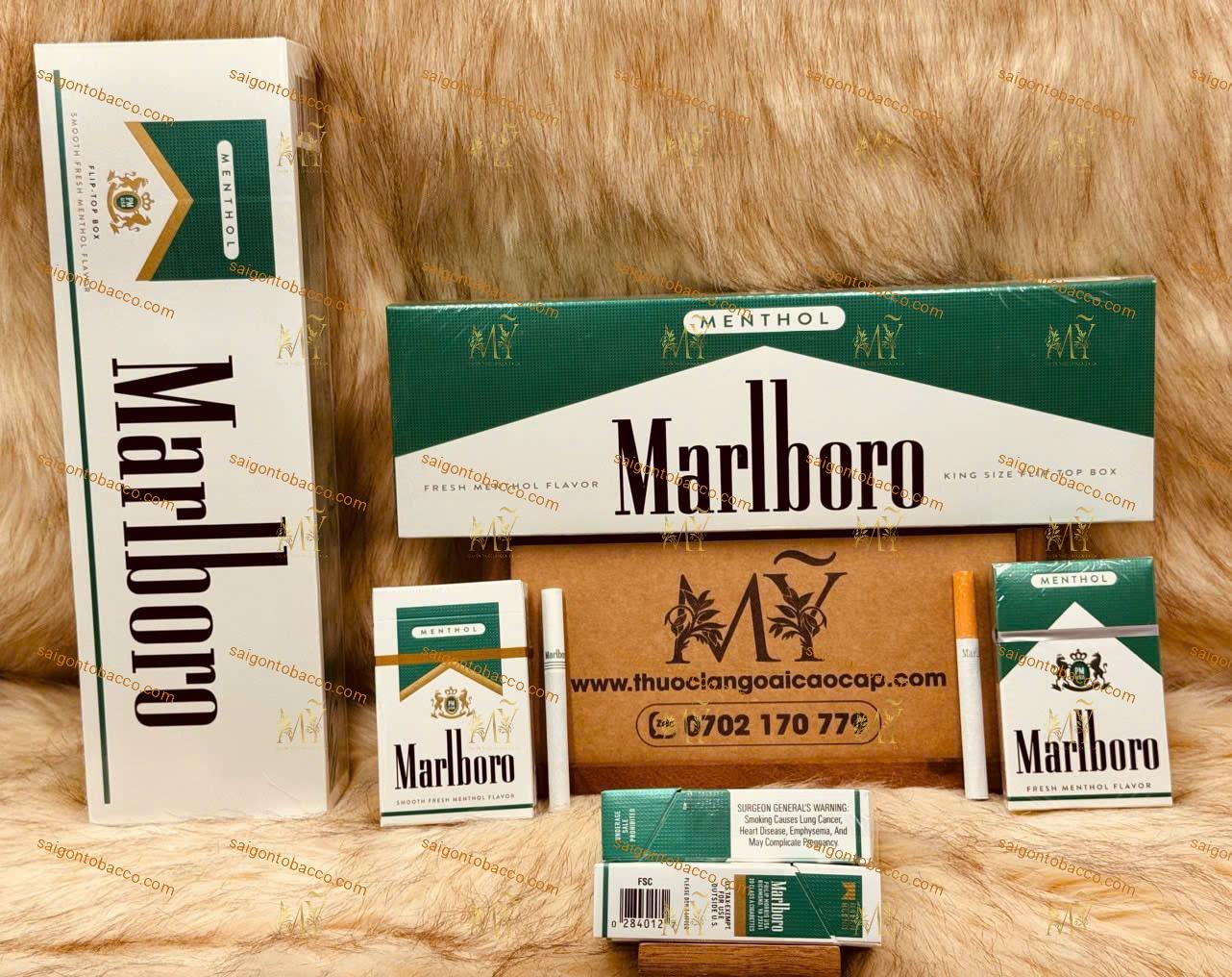 Thuốc lá Marlboro Menthol Smooth Fresh Menthol Flavor và Menthol Fresh Menthol Flavor chuẩn Mỹ