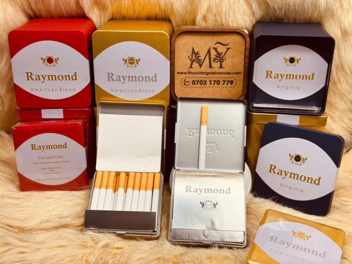 Thuốc lá Raymond Virginia + Raymond American Blend Gold + Raymond American Blend Red (Hộp Thiếc)