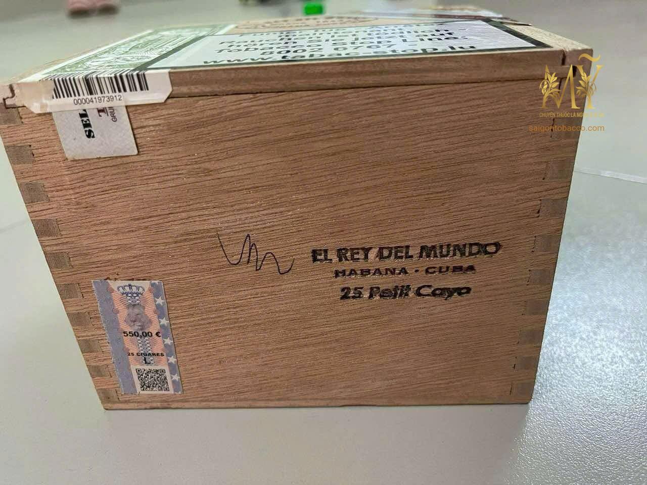 Xì Gà El Rey del Mundo Petit Cayo hộp gỗ 25 điếu