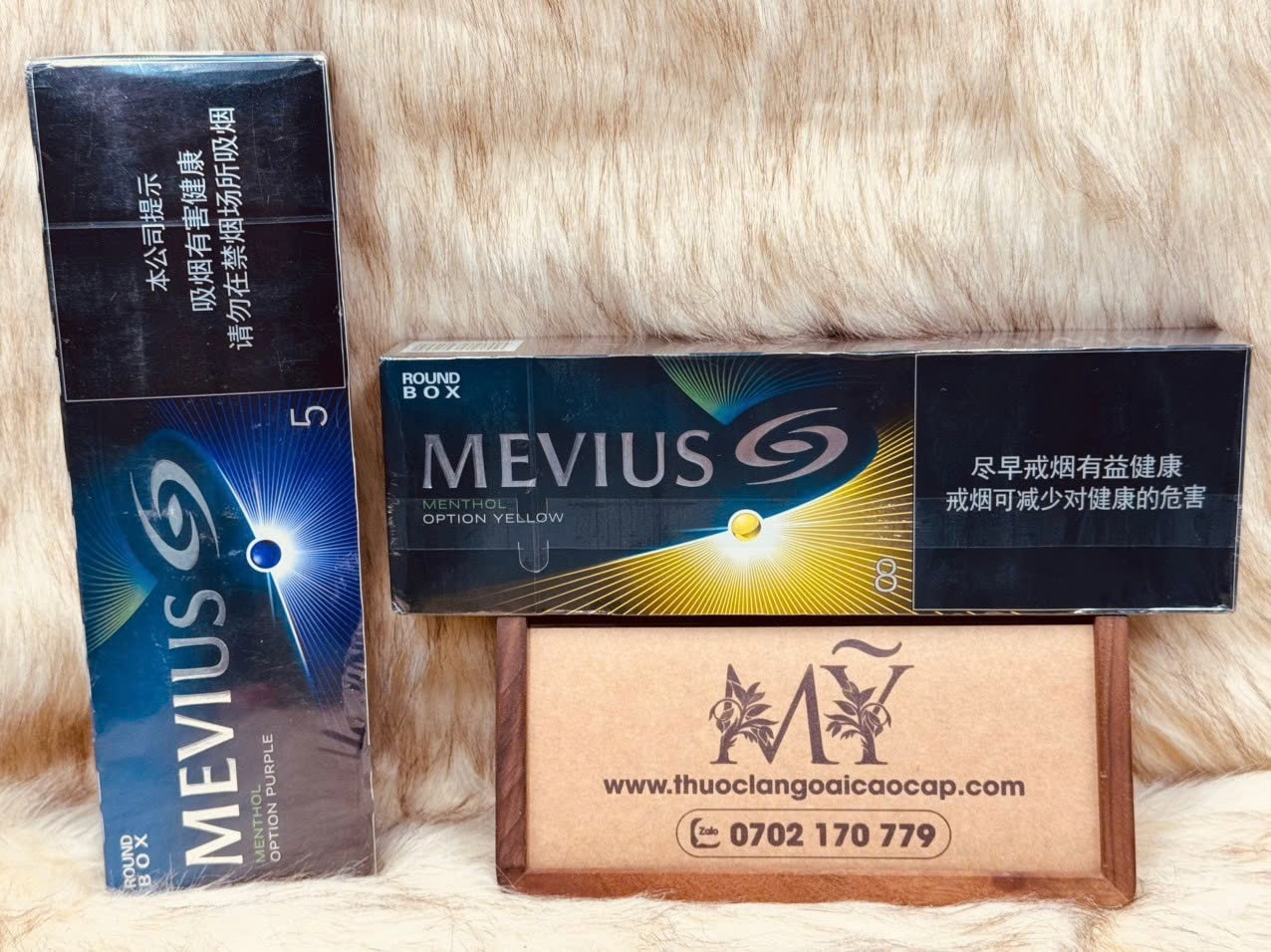 Thuốc lá Trung Quốc Mevius Menthol Option Purple 5mg và Mevius Menthol Option Yellow 8mg