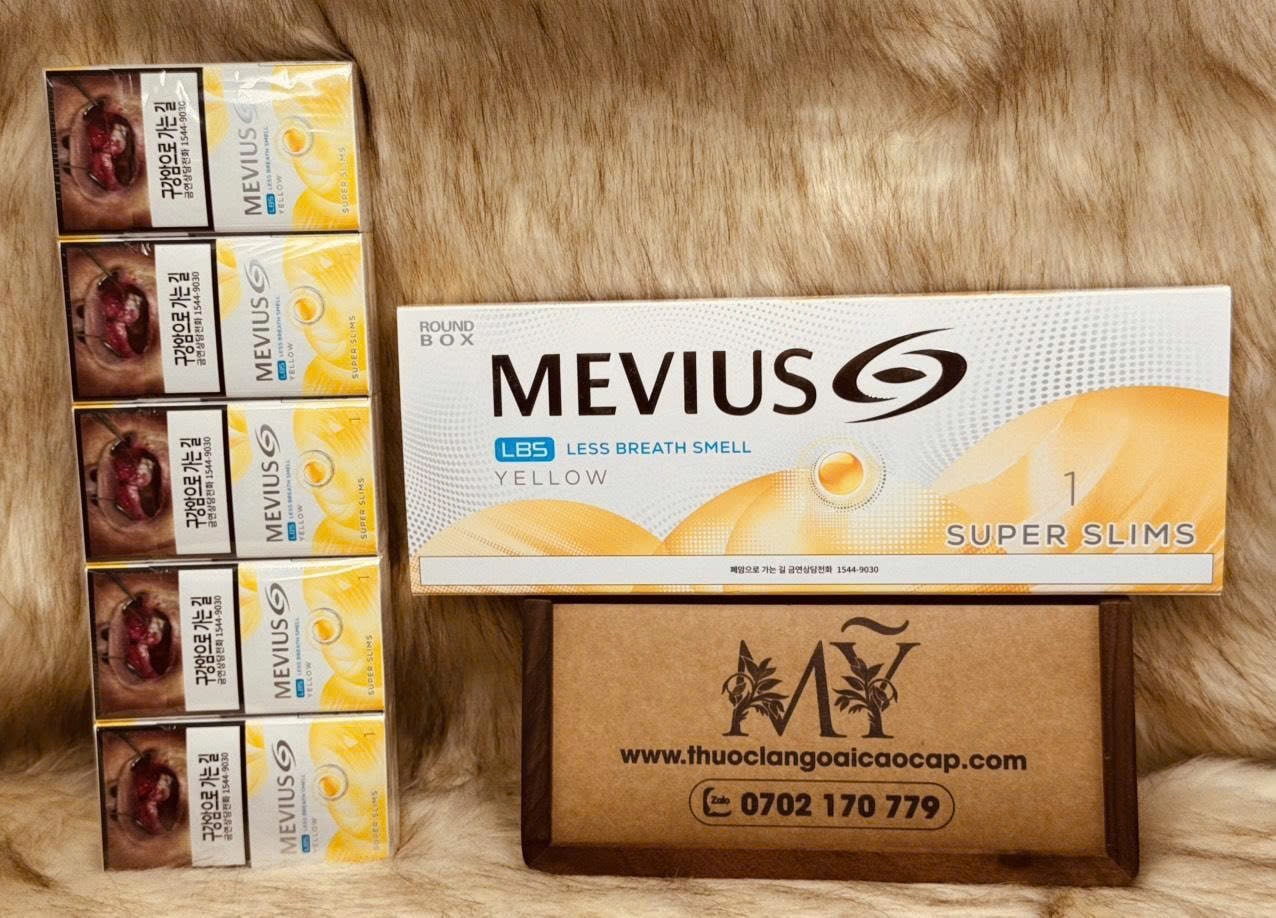 Thuốc lá Hàn Quốc - Mevius Yellow LBS Super Slims 1mg