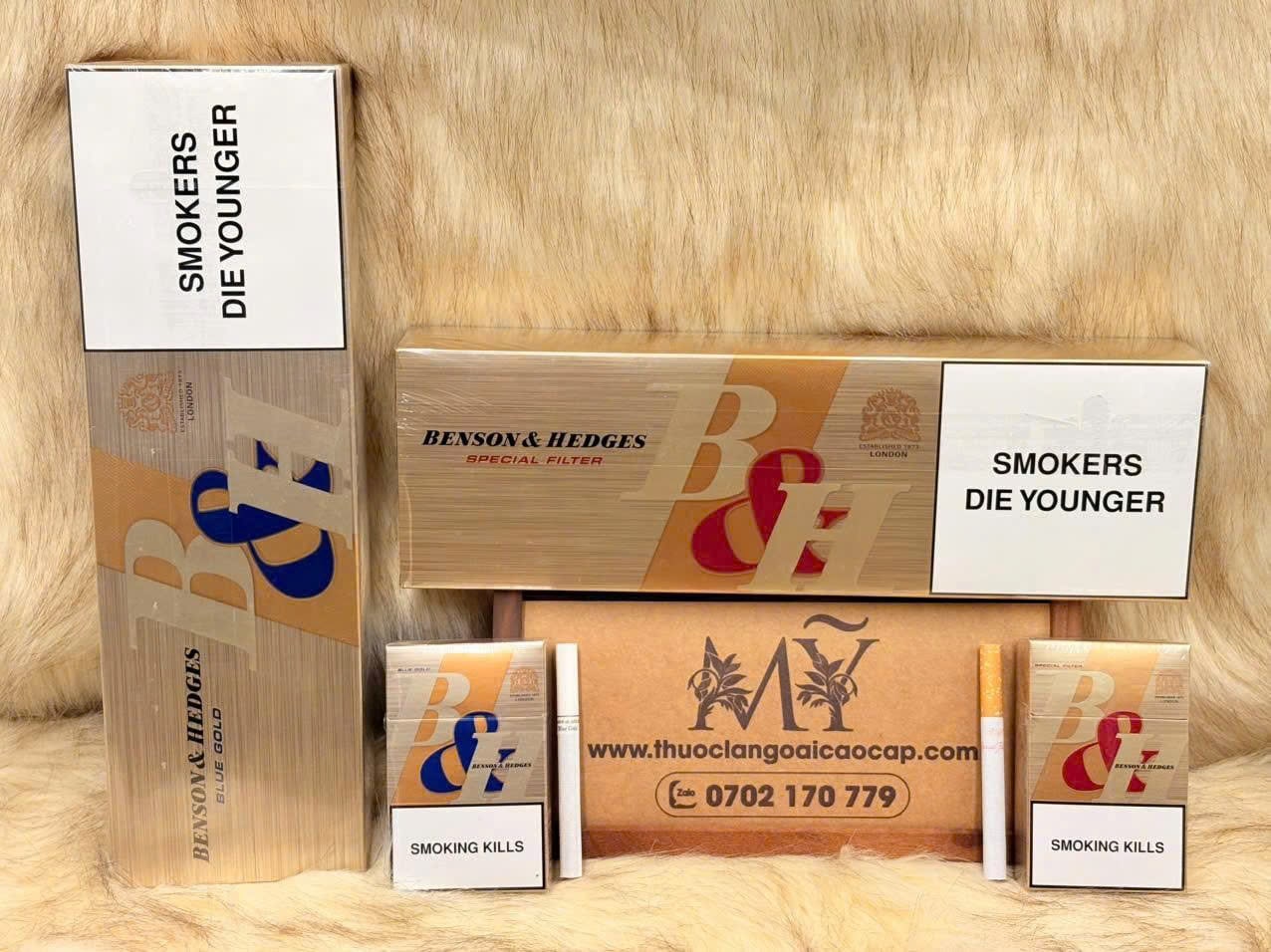 Thuốc lá Benson & Hedges Gold Special Filter và Blue Gold