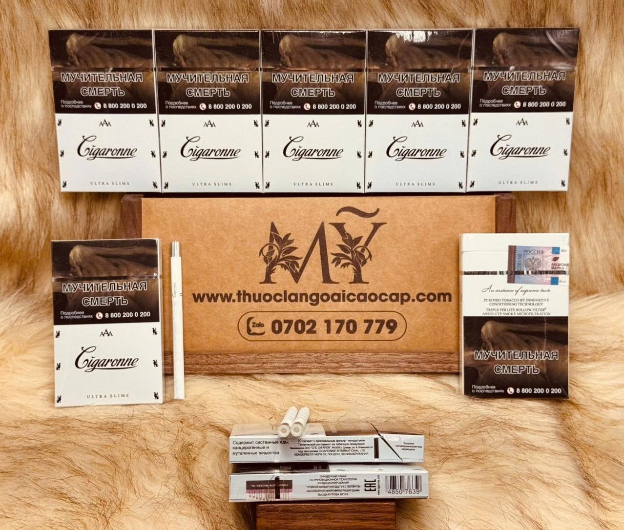 Thuốc lá Cigaronne White ULTRA SLIMS