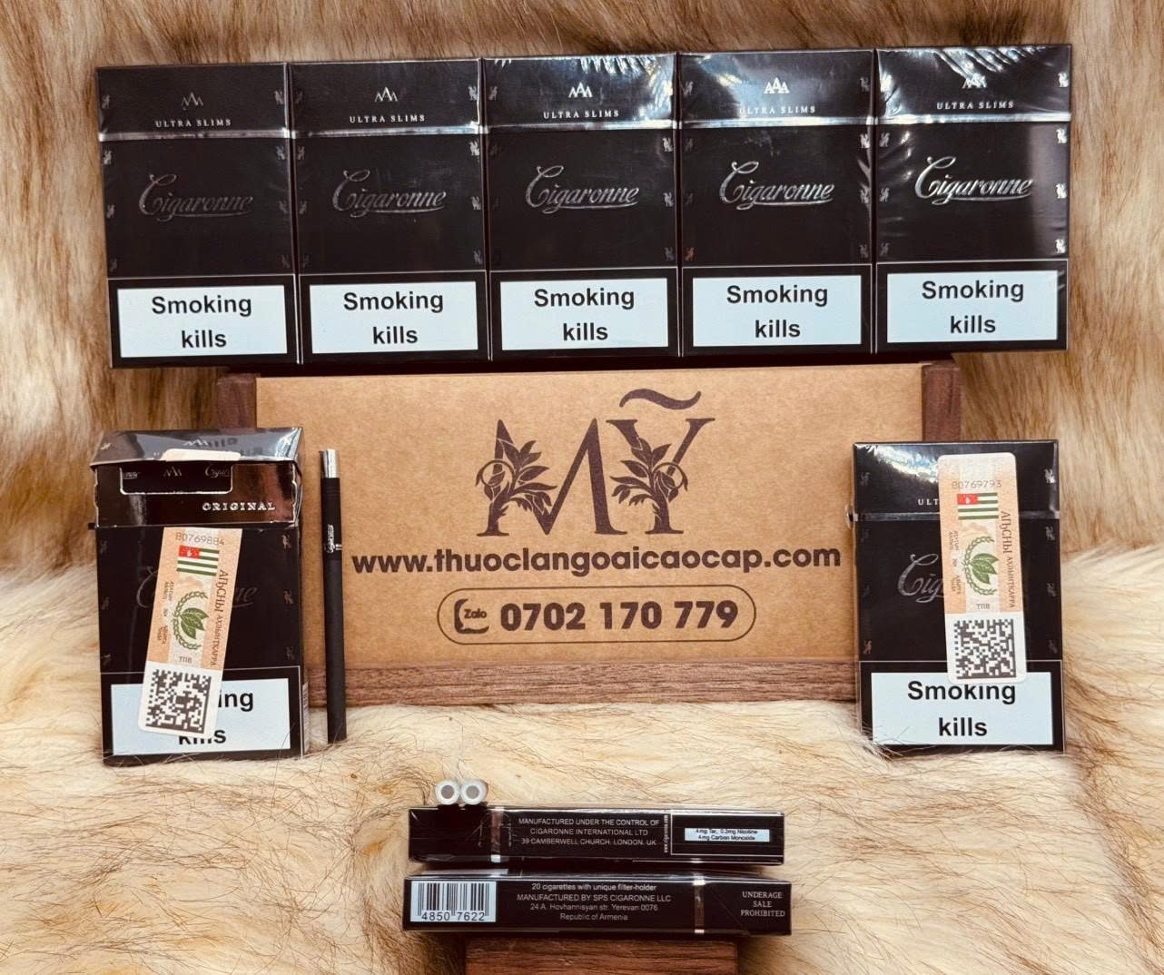 Thuốc lá Cigaronne Black ULTRA SLIMS