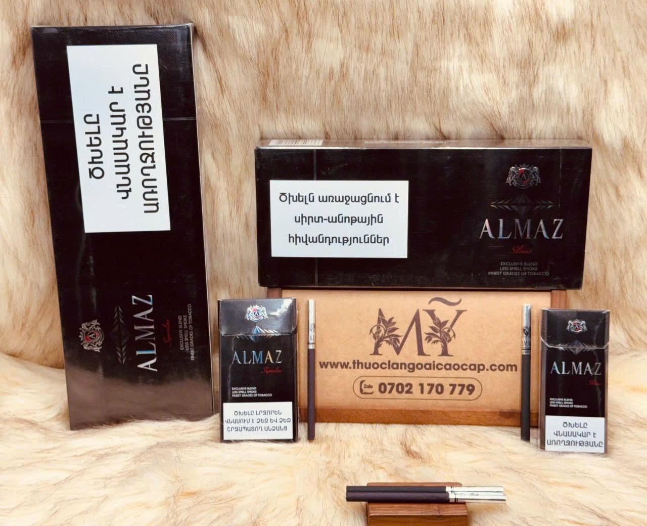 Thuốc lá ALMAZ Superslim và ALMAZ Slims phiên bản Nga