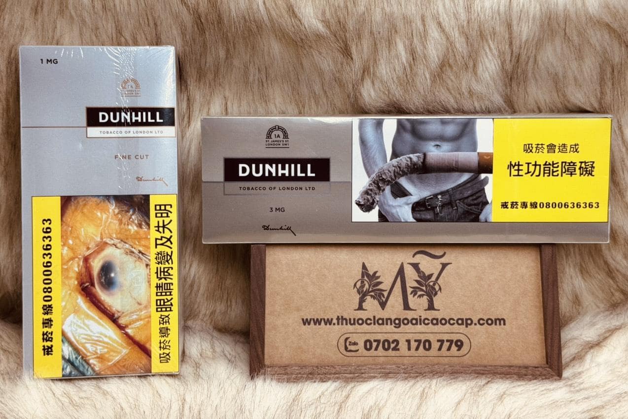 Thuốc lá Dunhill Fine Cut 1mg & Dunhill 3mg phiên bản Đài Loan