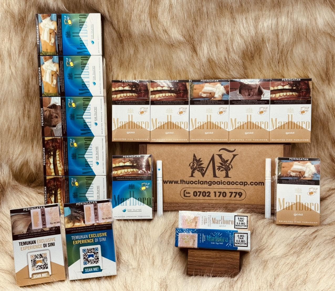 Thuốc lá Marlboro Ice Burst + Marlboro Gold (Indonesia)