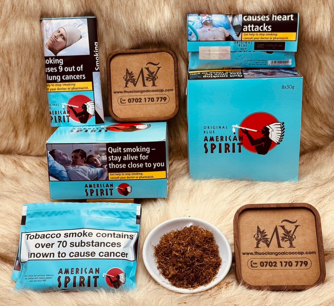 Thuốc lá sợi American Spirit Original Blue xuất xứ Đức