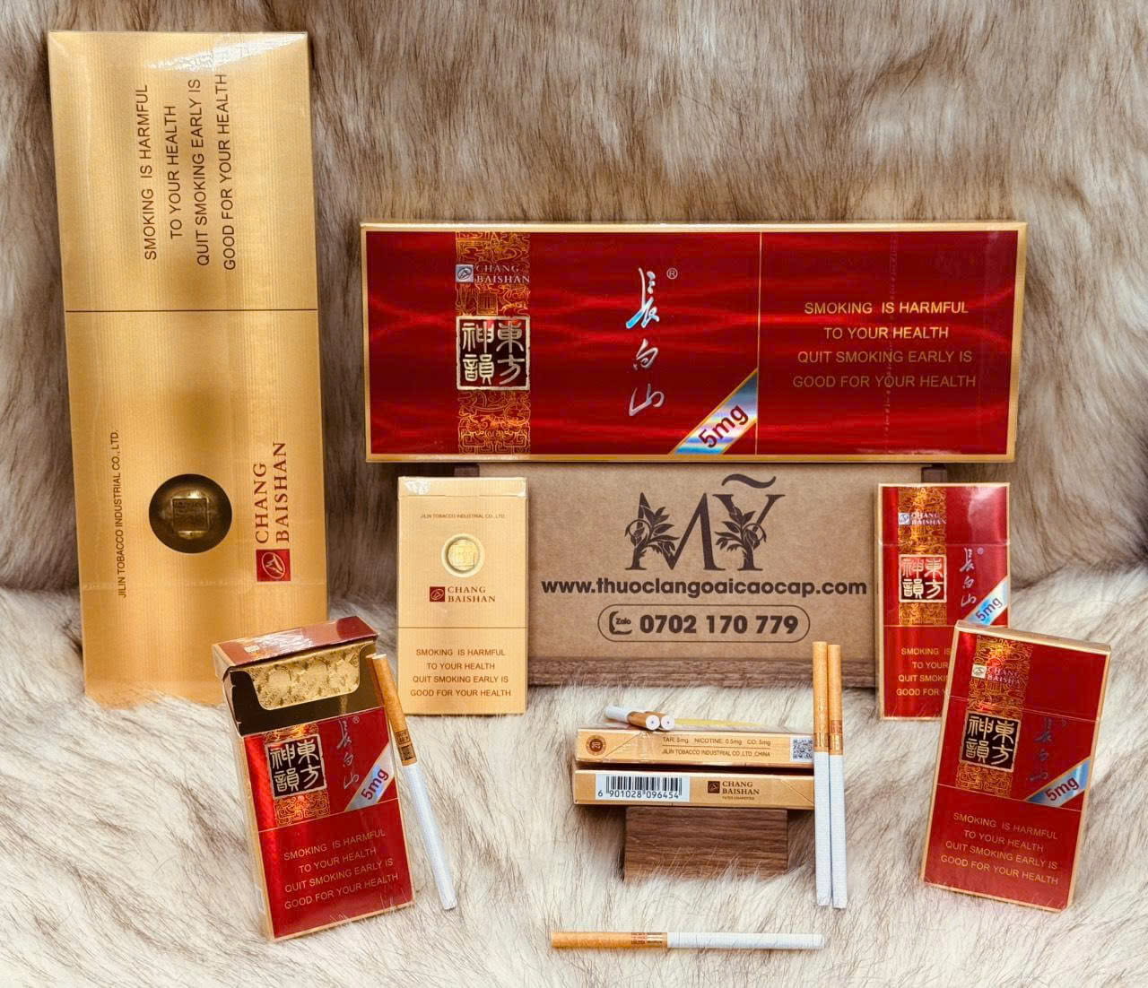 Thuốc lá Changbaishan Shenyun Slim xuất xứ Trung Quốc