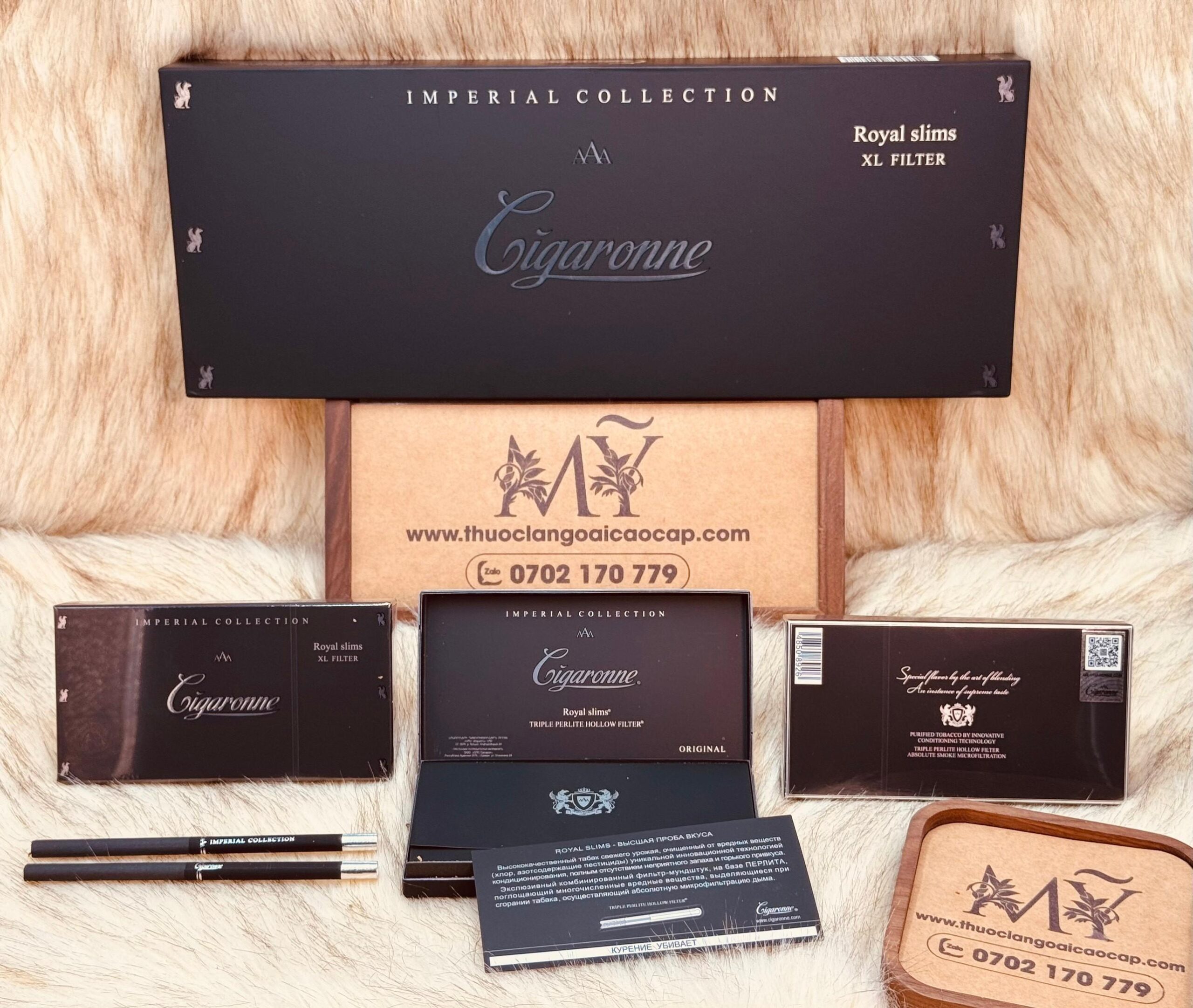 Thuốc lá Cigaronne Black Royal Slims (hàng mới)