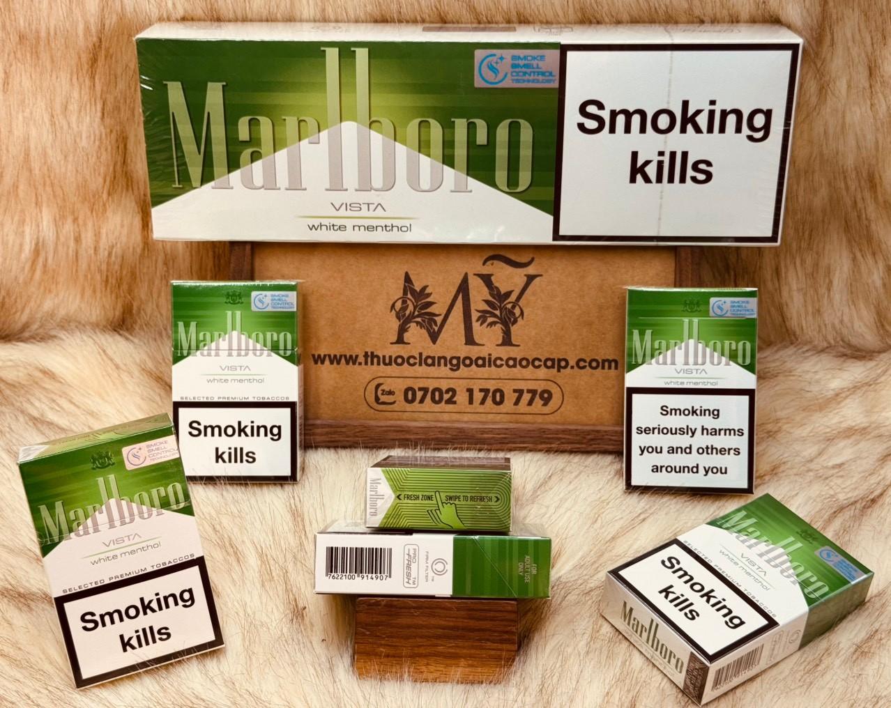 Thuốc lá Marlboro Vista White Menthol xuất xứ Thụy Sĩ