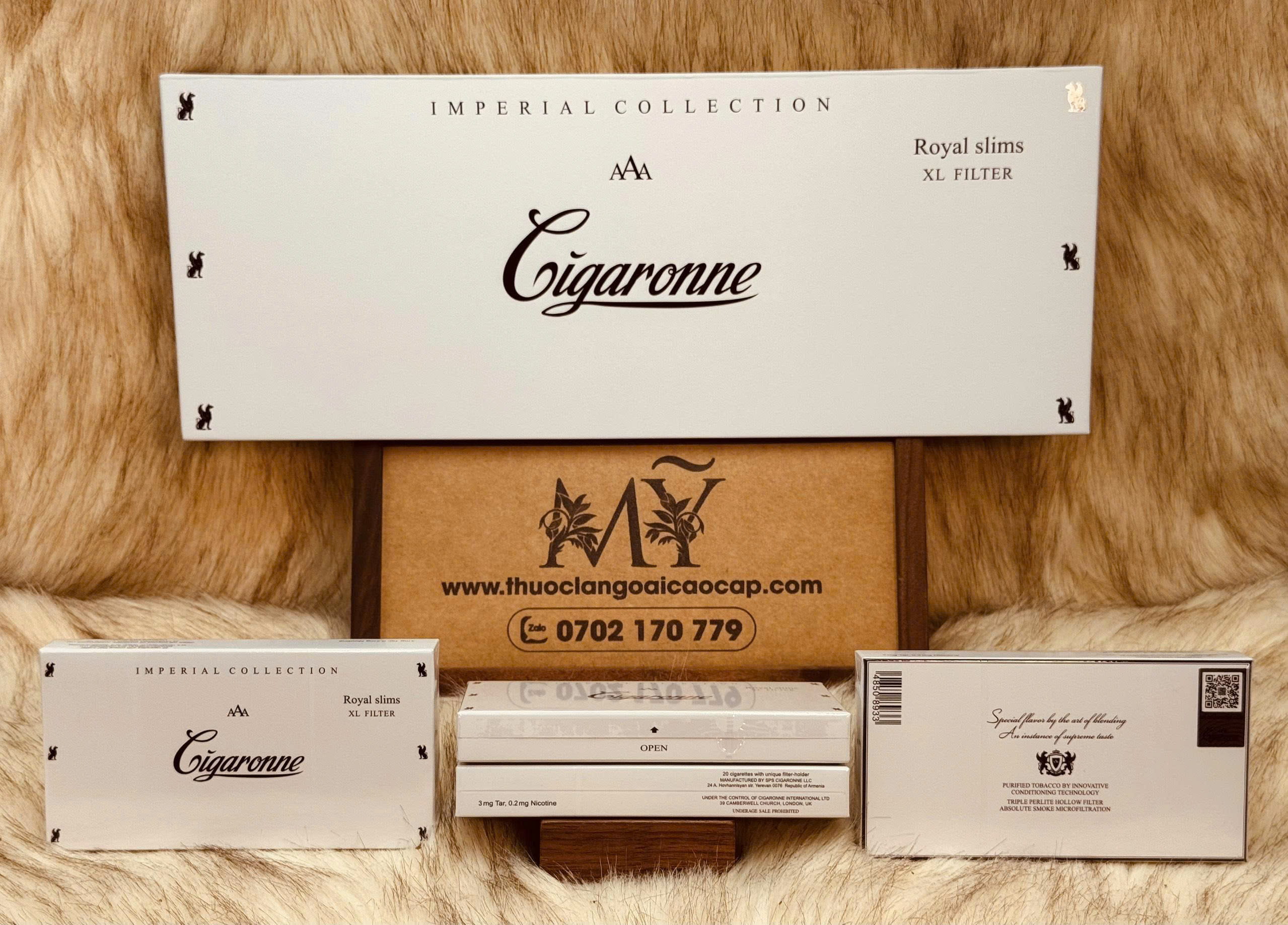 Thuốc lá Cigaronne White Royal Slims (hàng mới)