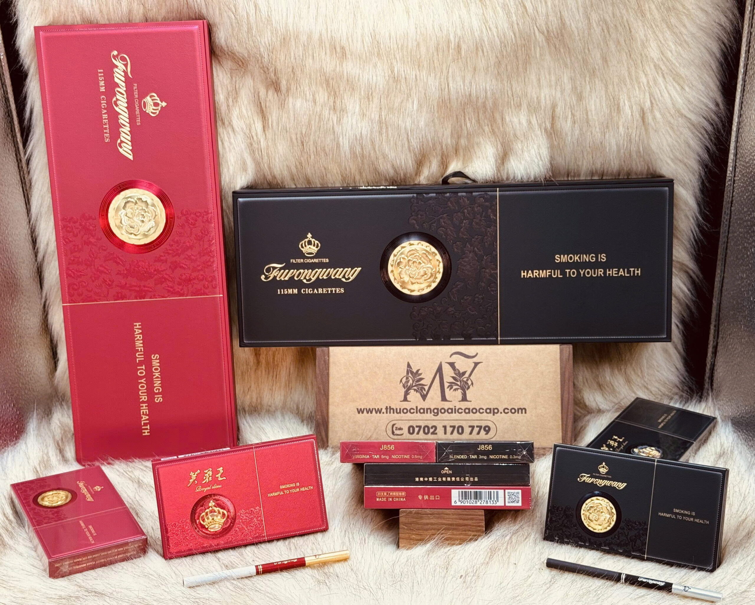 Thuốc lá Furongwang Royal Slim Black & Royal Slim Red